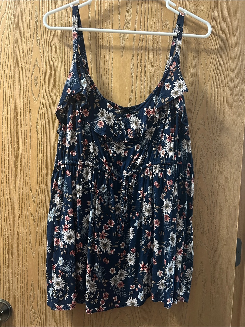 torrid Navy Floral Ruffle Camisole